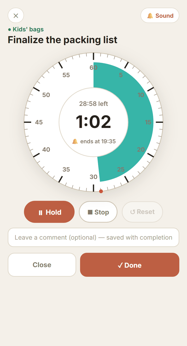Focus timer