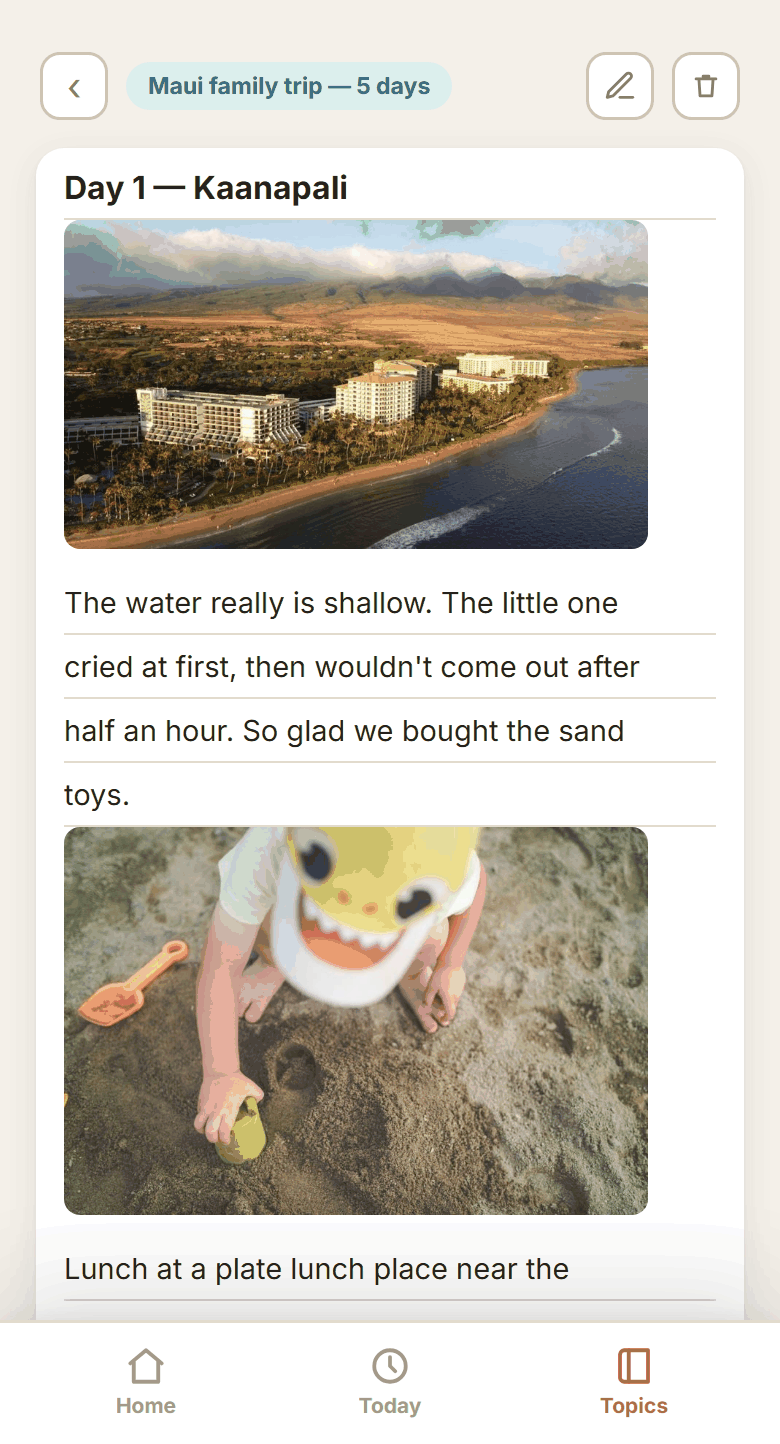 A memo of photos and notes from the trip
