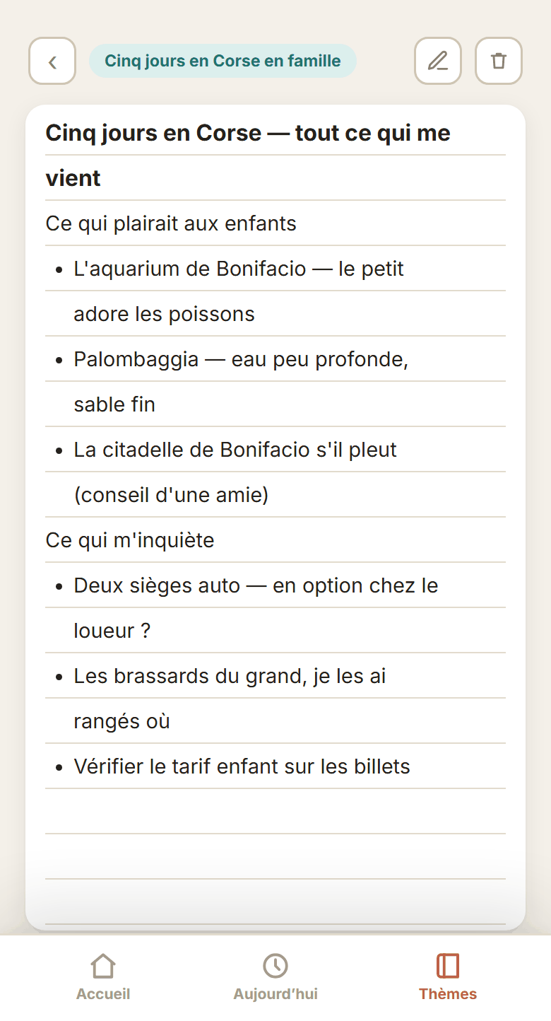 Note de voyage